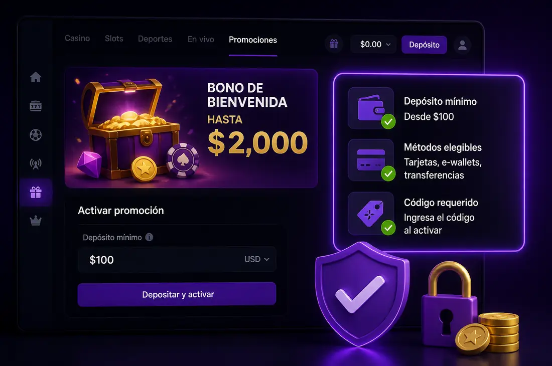 Requisitos de depósito mínimo y activación de bonos