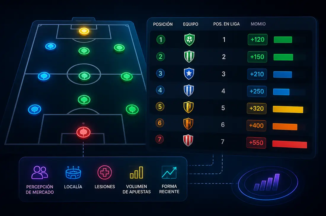 Tabla de momios por posiciones y contexto