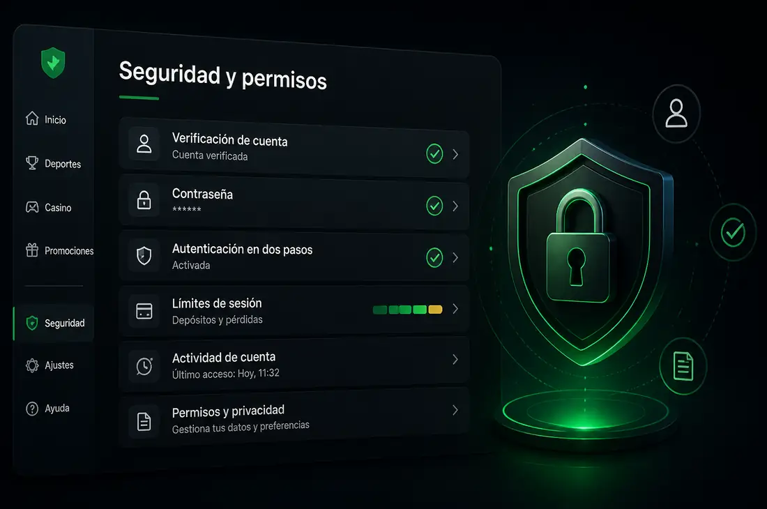 Seguridad, permisos y verificación de cuentas